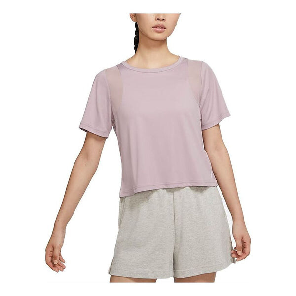 

Футболка Nike Yoga Dri-FIT Mesh Quick Dry Round-neck Pink, розовый