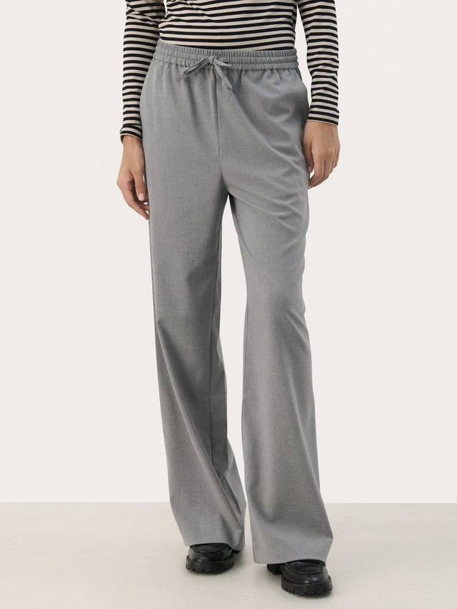 

Широкие брюки evalynna с эластичной талией Part Two, цвет Medium Grey Melange