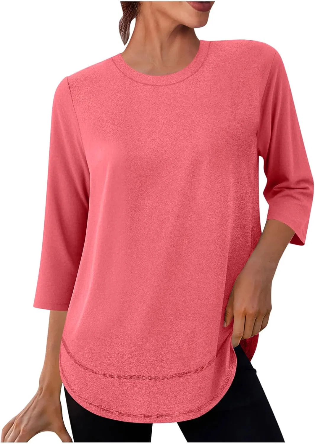 Женская футболка с коротким рукавом 3/4, Quick Dry, Athletic, Watermelon Red