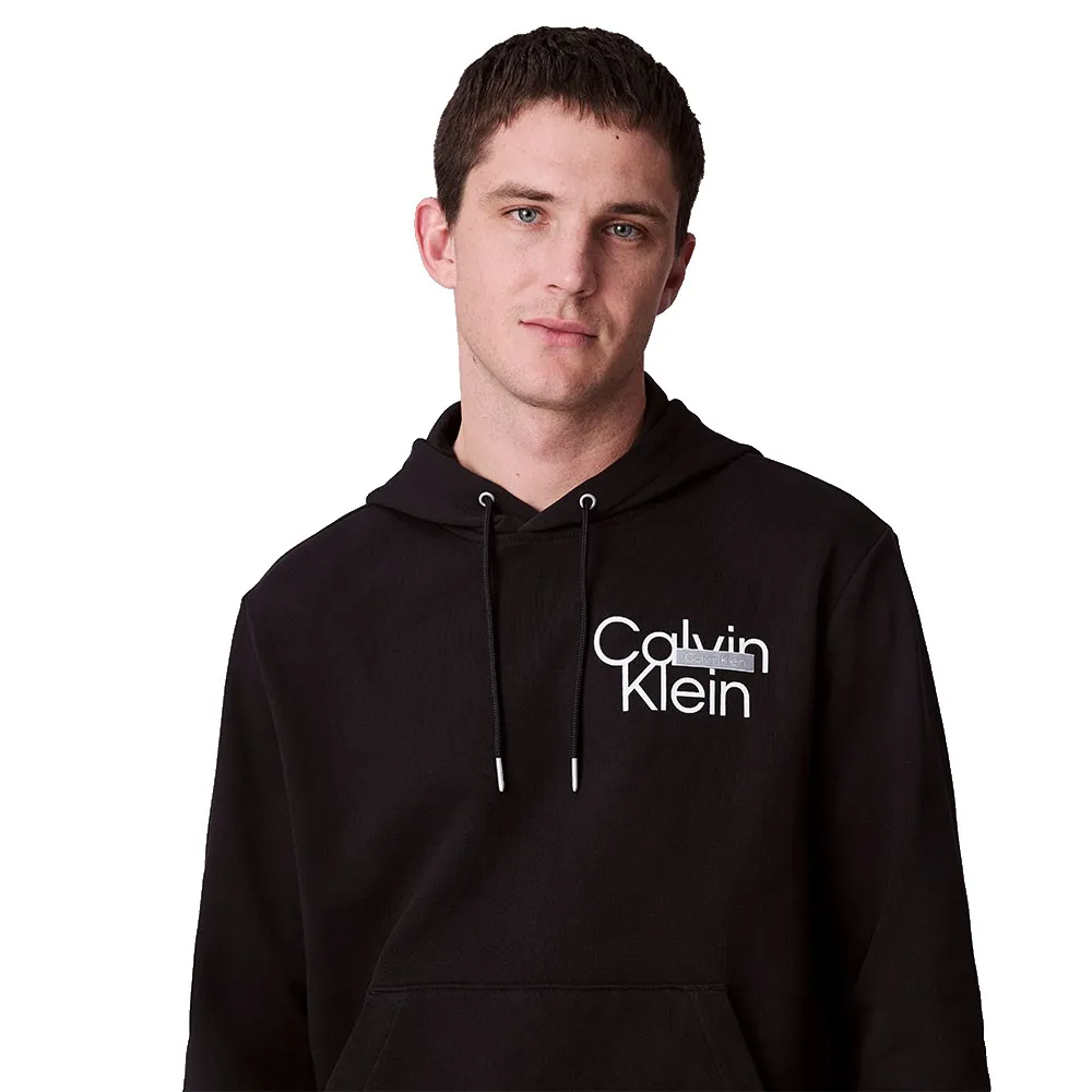Толстовка Calvin Klein Monologo 350 Terry, черный — фото 4