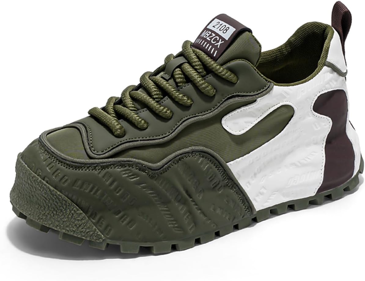 

Мужские модные массивные кроссовки, противоскользящие, для ходьбы, дышащие, на платформе, повседневные, спортивные, кроссовки в стиле «папа» Zhoupulp, зеленый