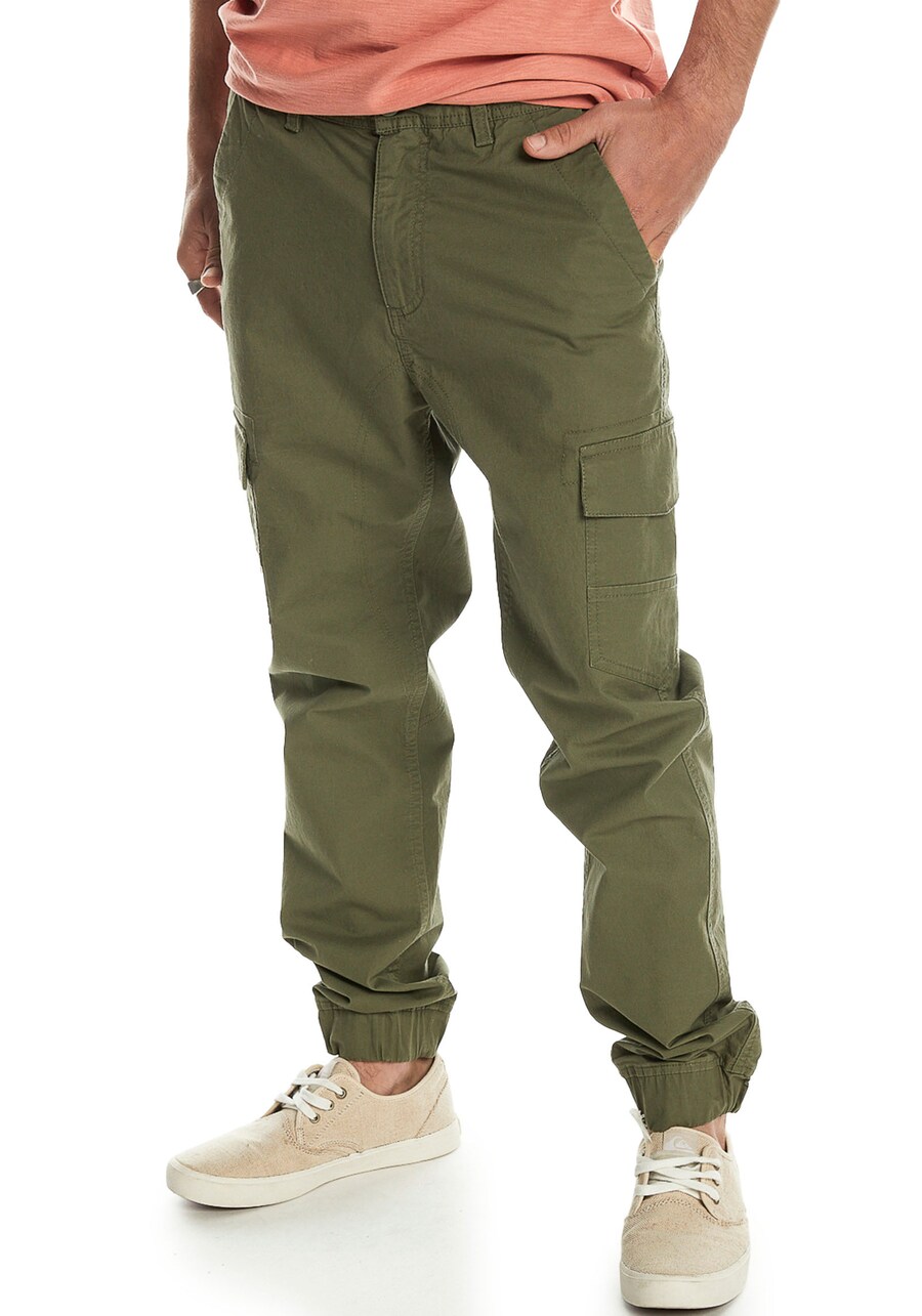 

Зауженные брюки-карго QUIKSILVER, оливковый