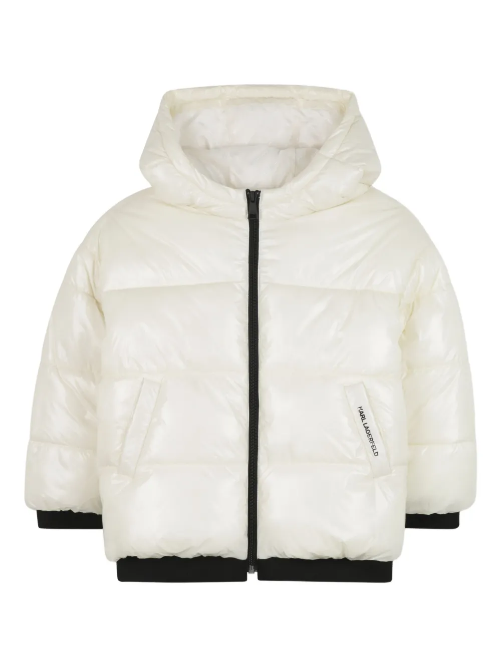 

Пуховик с капюшоном KARL LAGERFELD KIDS, нейтральный