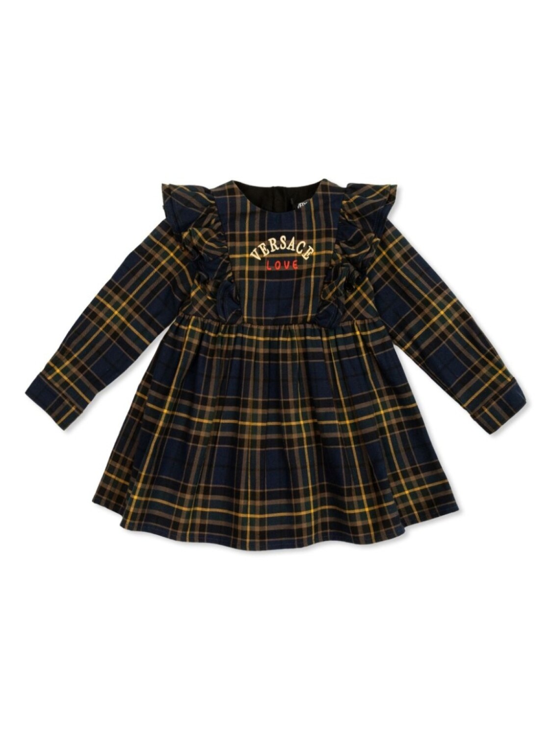 

Versace Kids клетчатое платье, синий