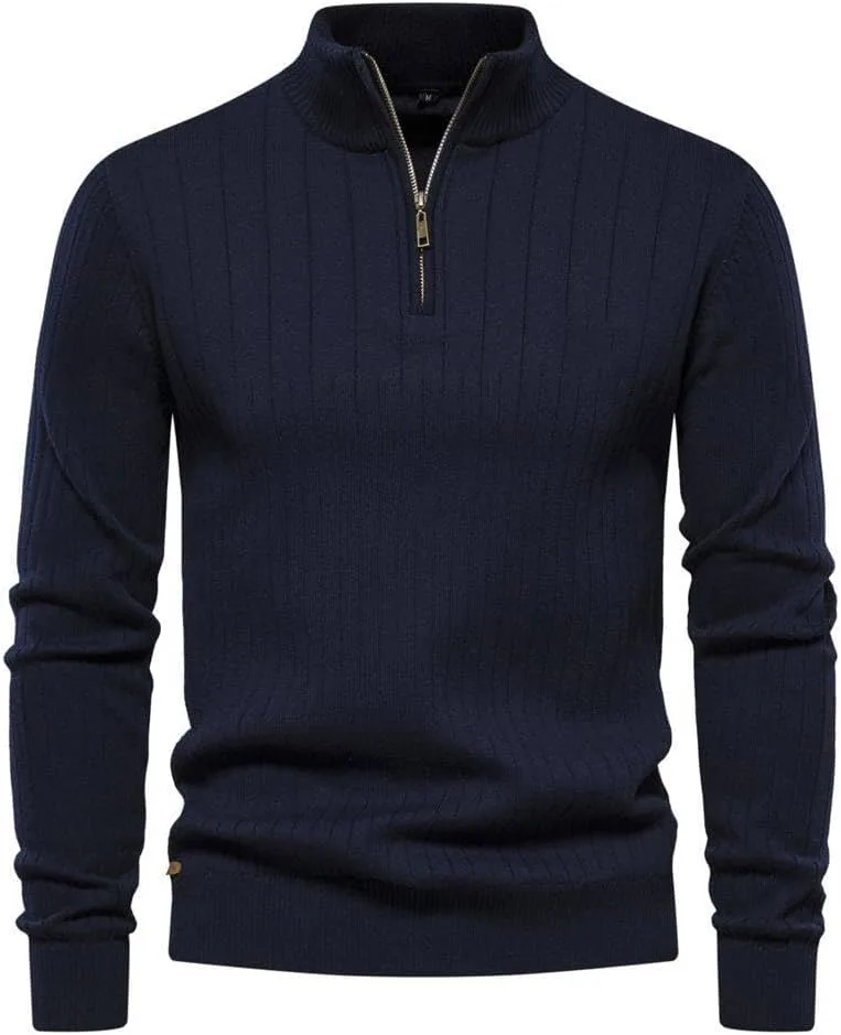 

Мужской свитер SWEPER с молнией и воротником стойкой