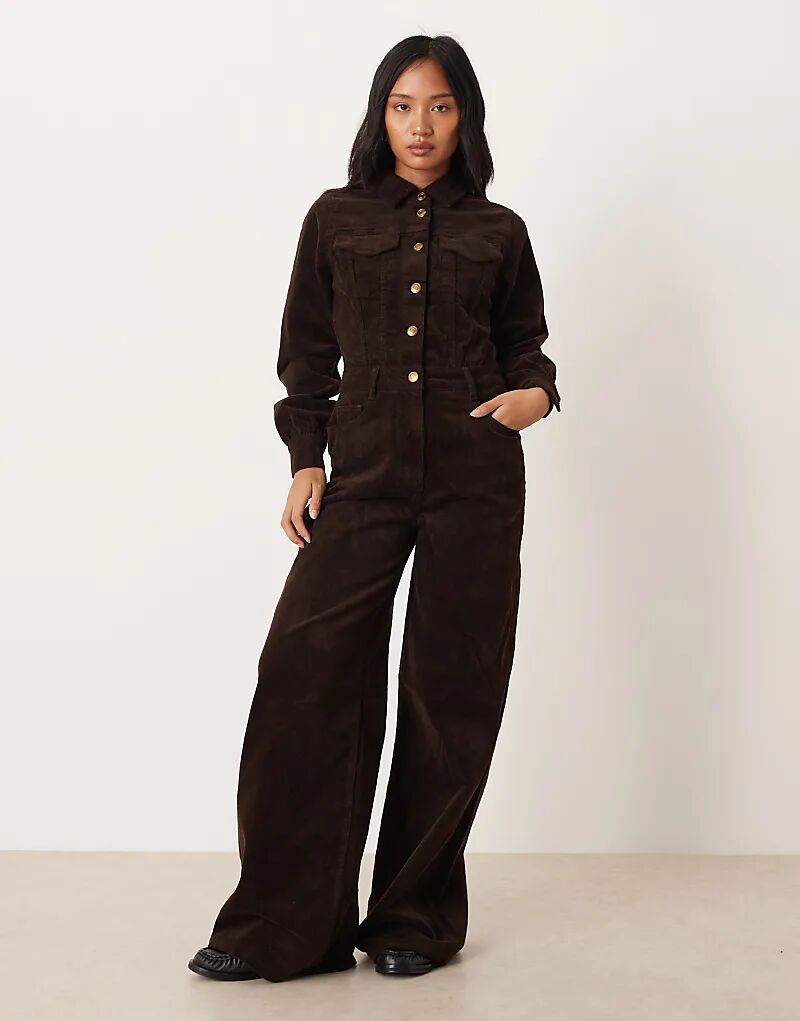 

Вельветовый комбинезон Nobody's Child Petite коричневого цвета