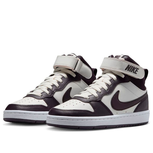 Кроссовки court borough mid 2 'white burgundy' Nike, мультиколор — фото 3