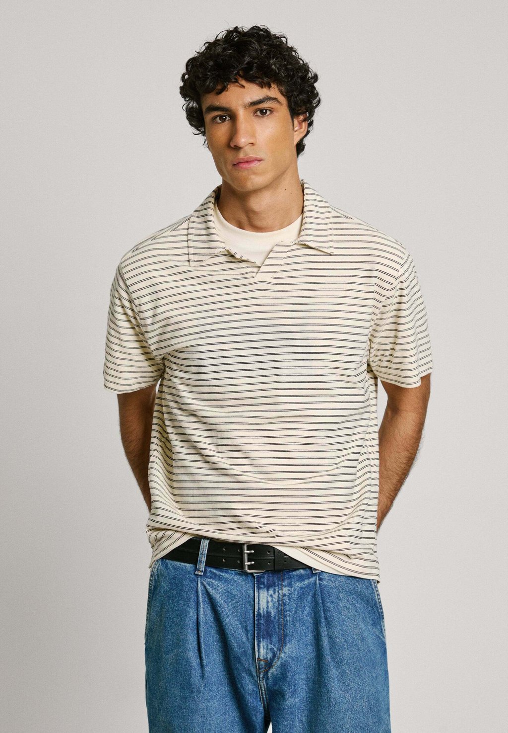 

Рубашка поло STRIPED PURNEY Pepe Jeans, молочный