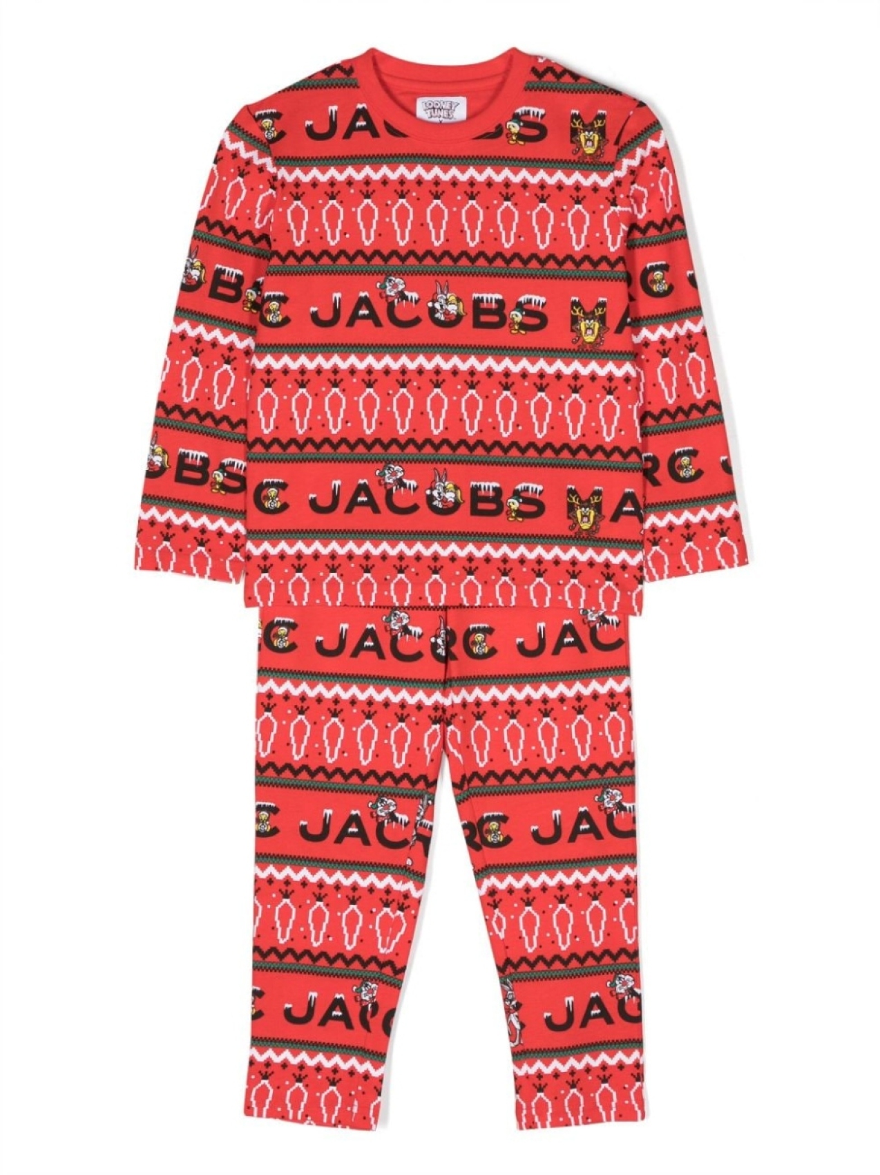 

Marc Jacobs Kids пижама из коллаборации с Looney Tunes, красный