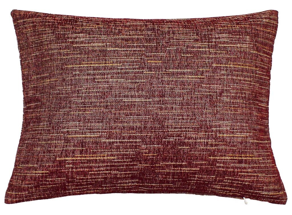 

Чехол на подушку 40х60 см винно-красный, из грубой пестрой ткани под лен, чехол на подушку Haus und Deko