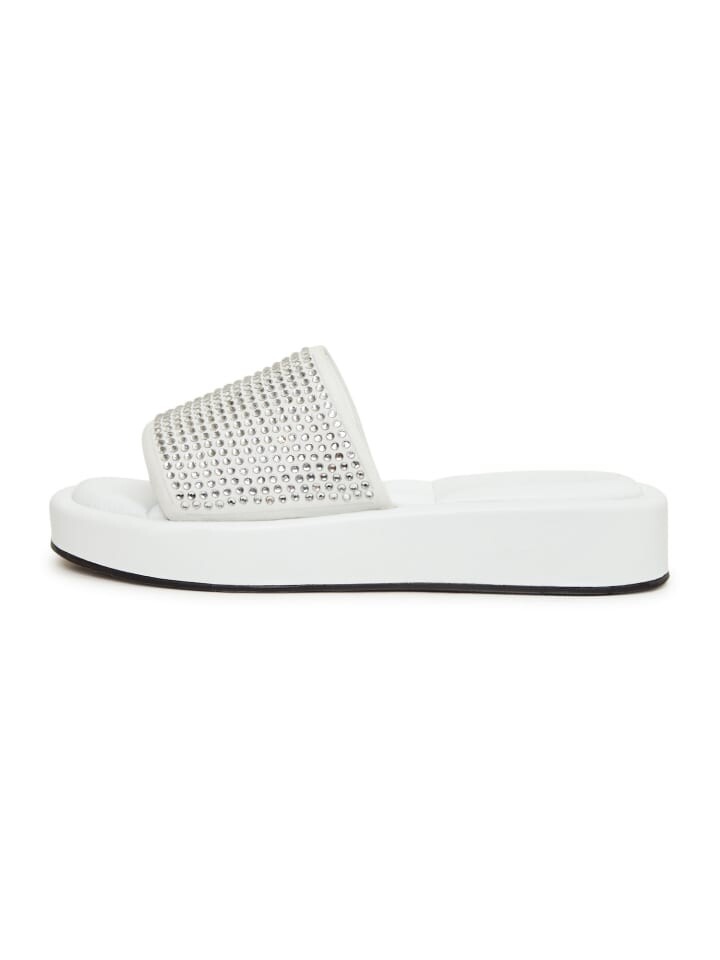

Сандалии CESARE GASPARI Leder Juwel Plateau Slipper, белый