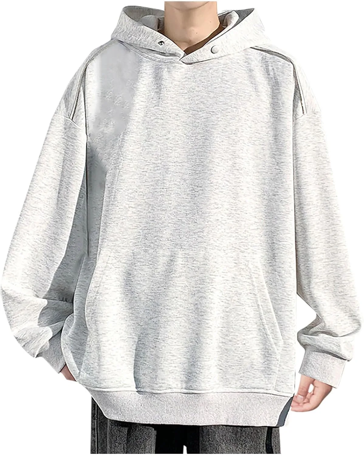 

Xiaojmake мужская флисовая толстовка с капюшоном Oversized