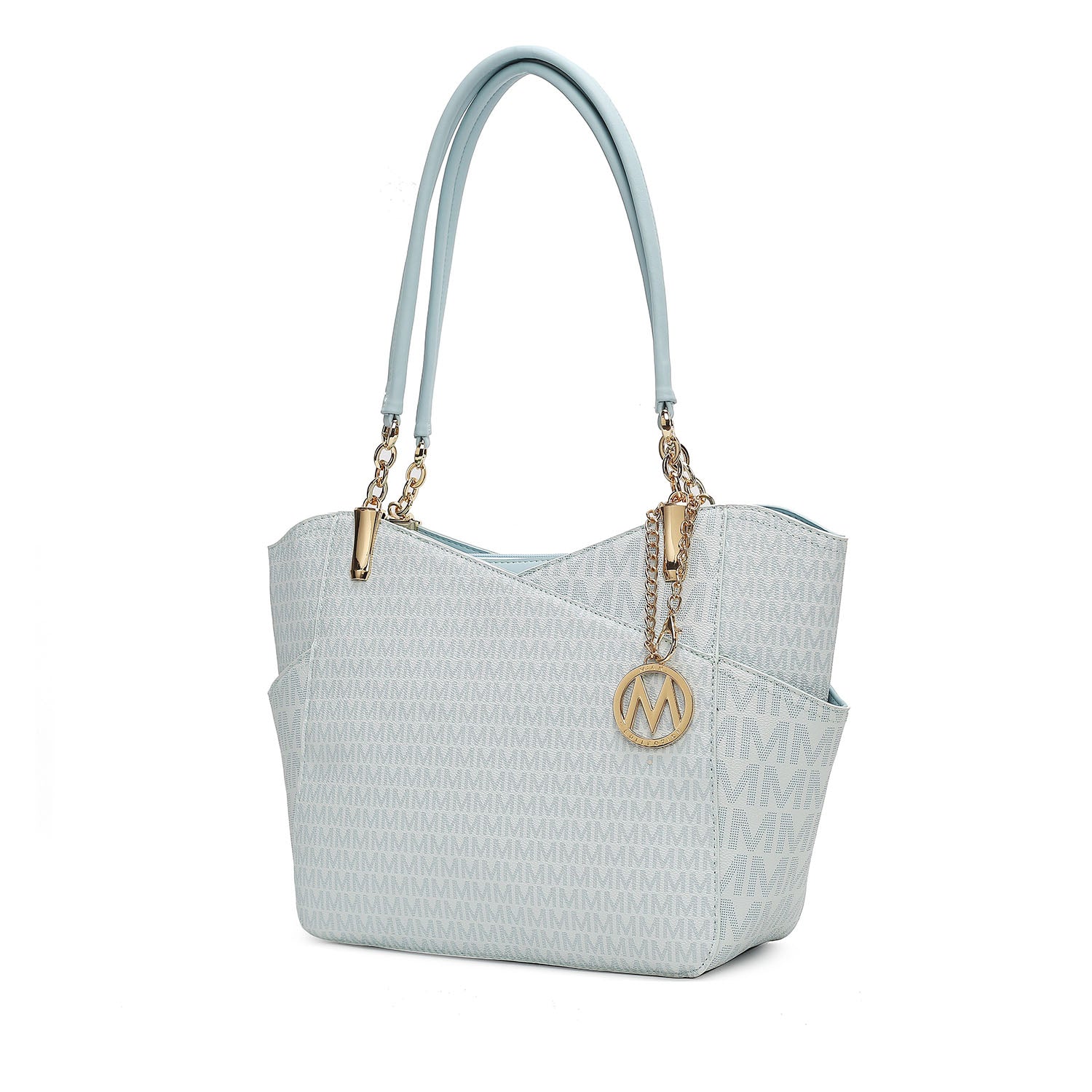 

Женская сумка-шоппер Jules M с логотипом из искусственной кожи MKF, светло-голубой