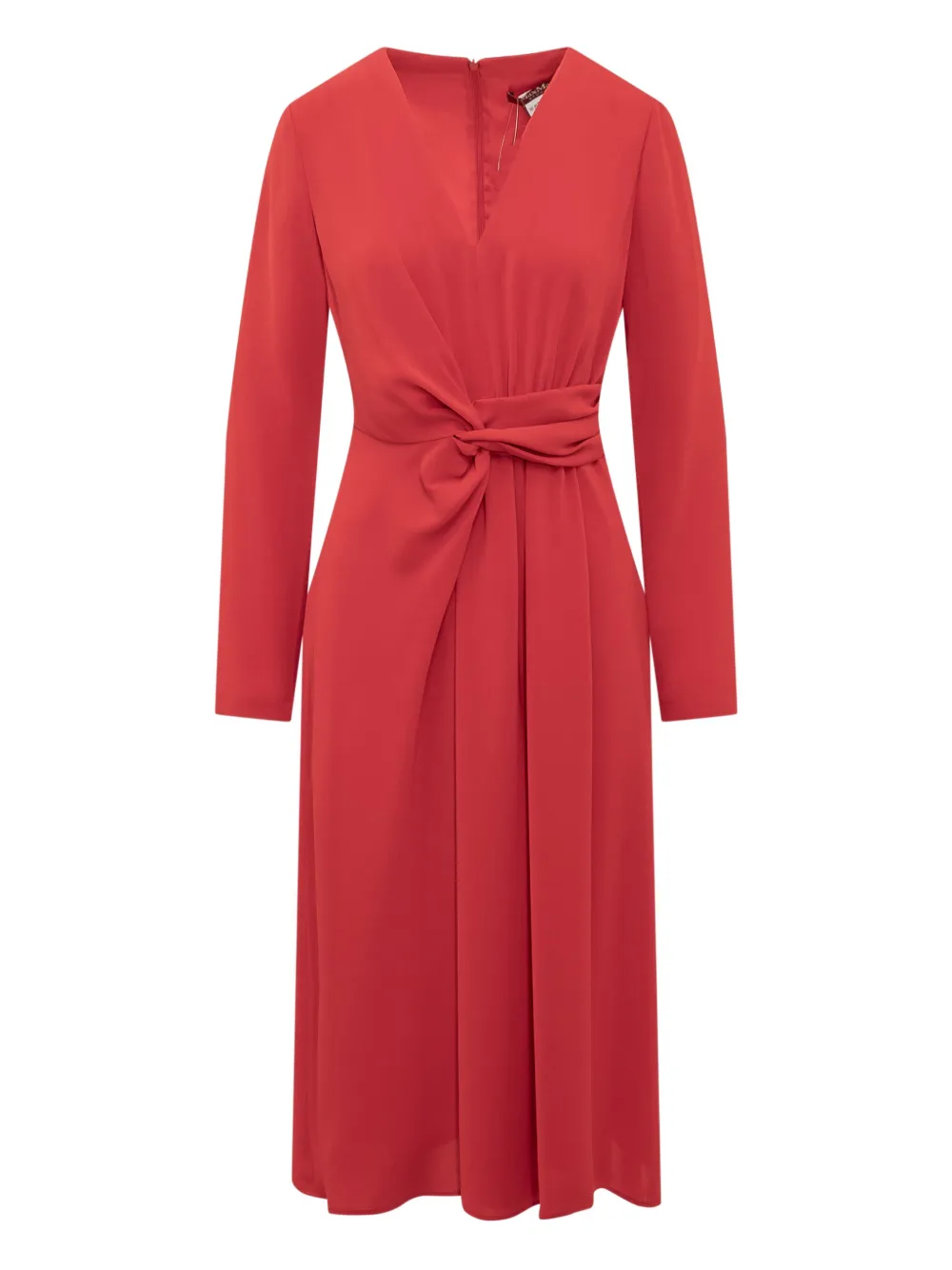 

Платье миди с V-образным вырезом MAX MARA, красный