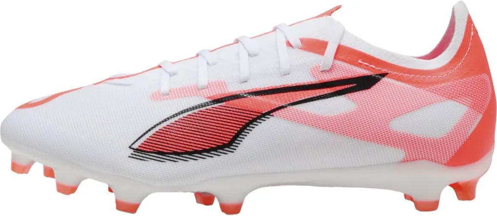 Футбольные бутсы Puma Men's Ultra 5 Match для твердого и искусственного покрытия, белый/черный/красный