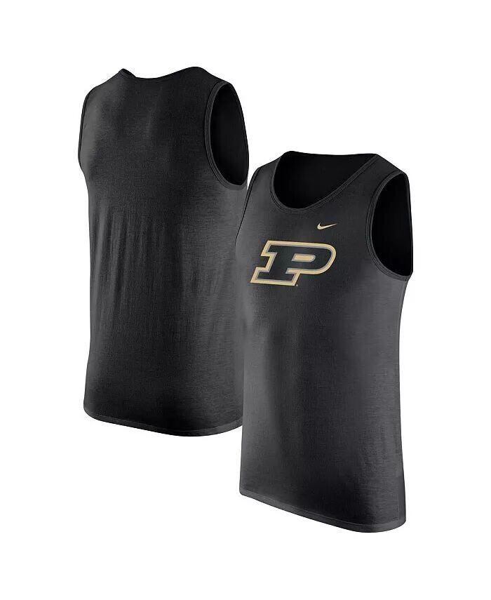 

Мужская черная майка Purdue Boilermakers Nike, черный