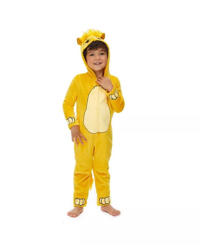 Комбинезон для косплея Disney Simba Zip Up для маленьких мальчиков Lion King, желтый — фото 4