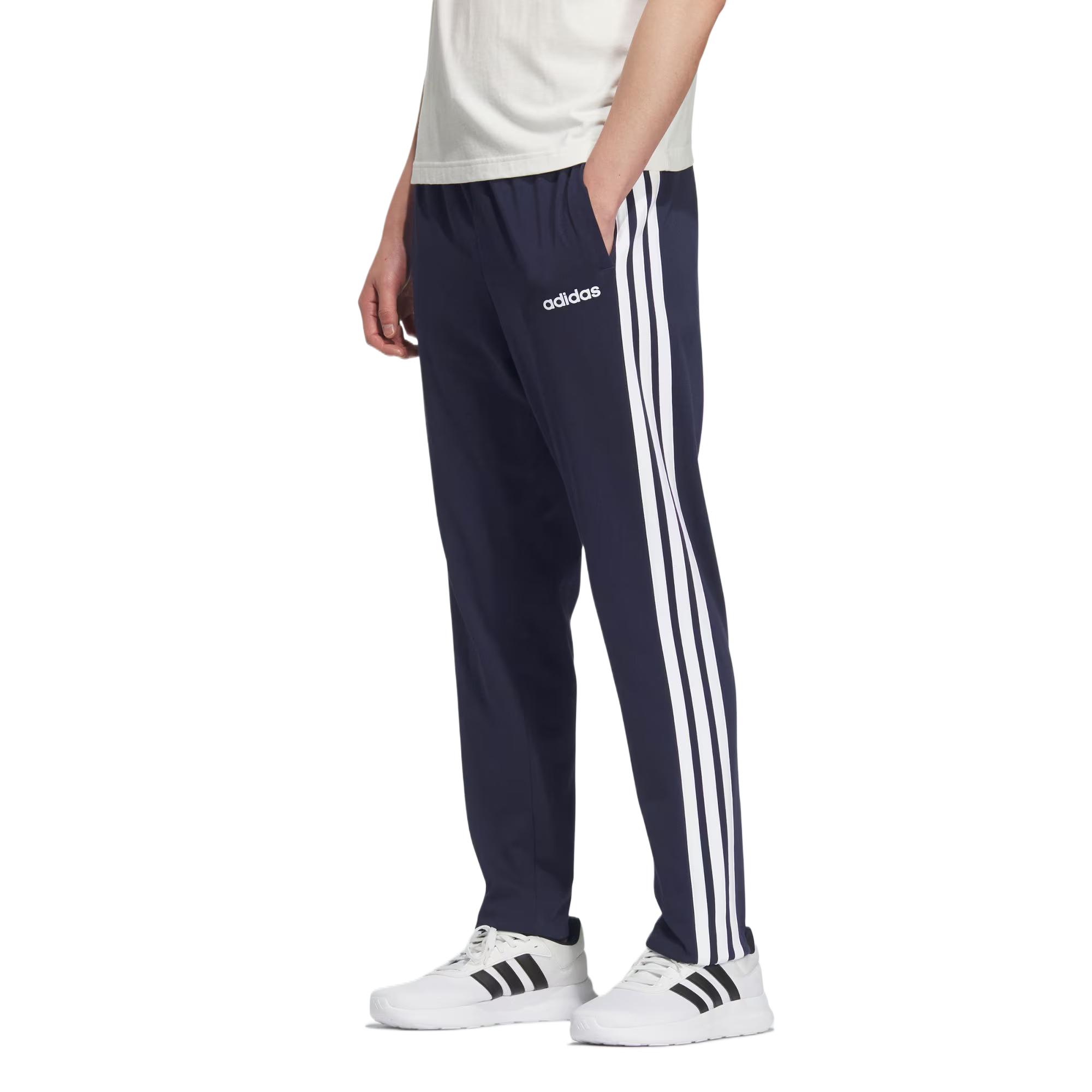 Adidas Эссеншиалс сингл джерси опен хем повседневные брюки унисекс Legend Ink/White — фото 3