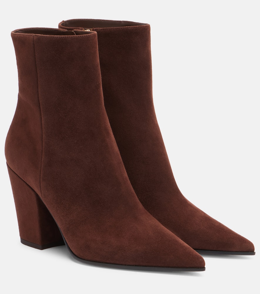 Keinna 85 замшевые ботильоны Gianvito Rossi, Brown