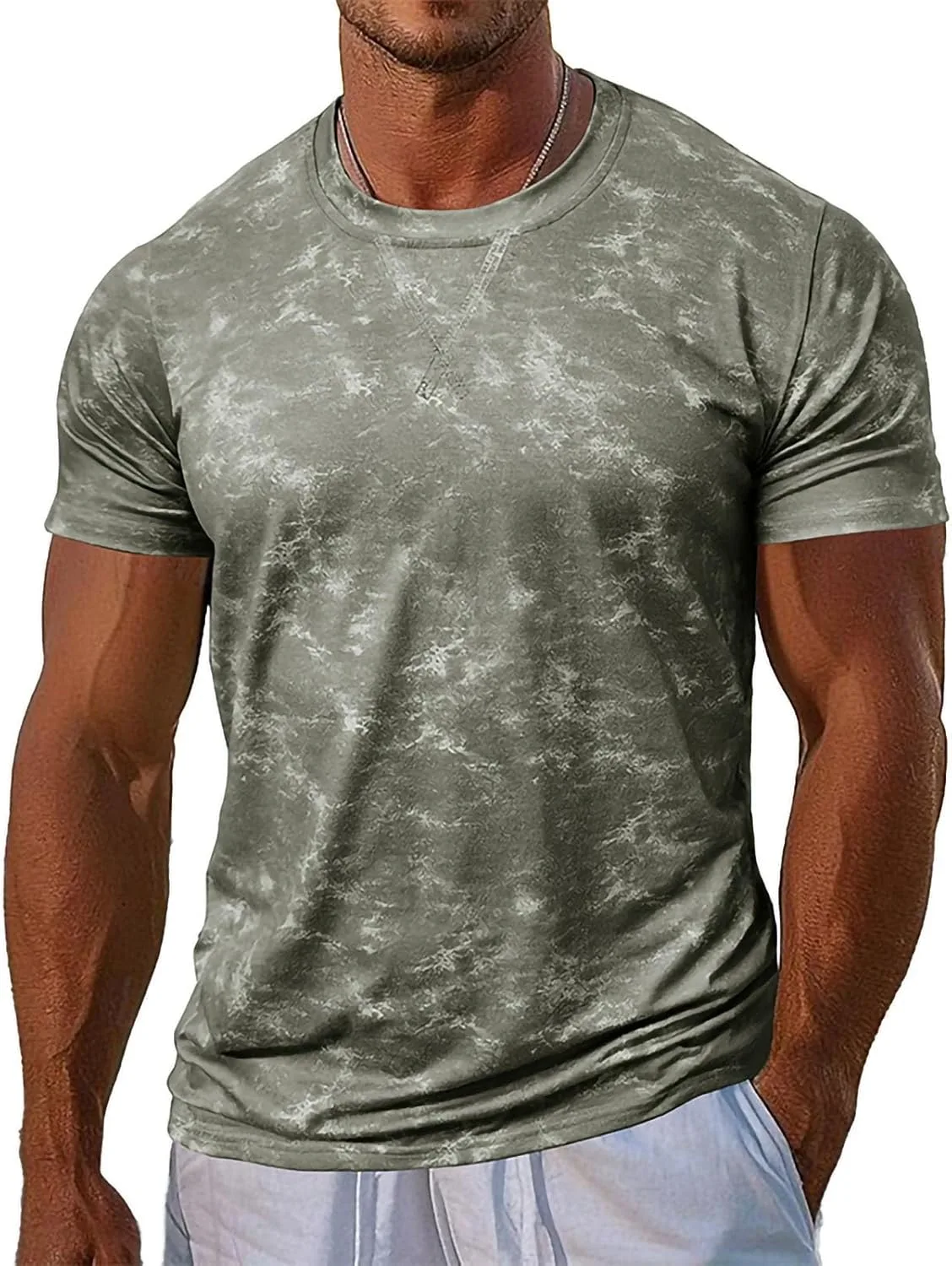 

Мужская футболка с коротким рукавом Slim Fit Camouflage Military Tactical