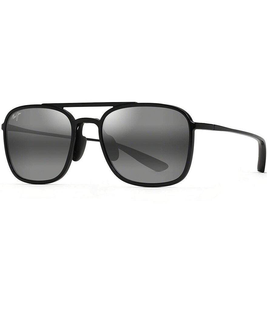 

Солнцезащитные очки-авиаторы Maui Jim унисекс Keokea 55 мм с биградиентными зеркальными линзами, черный