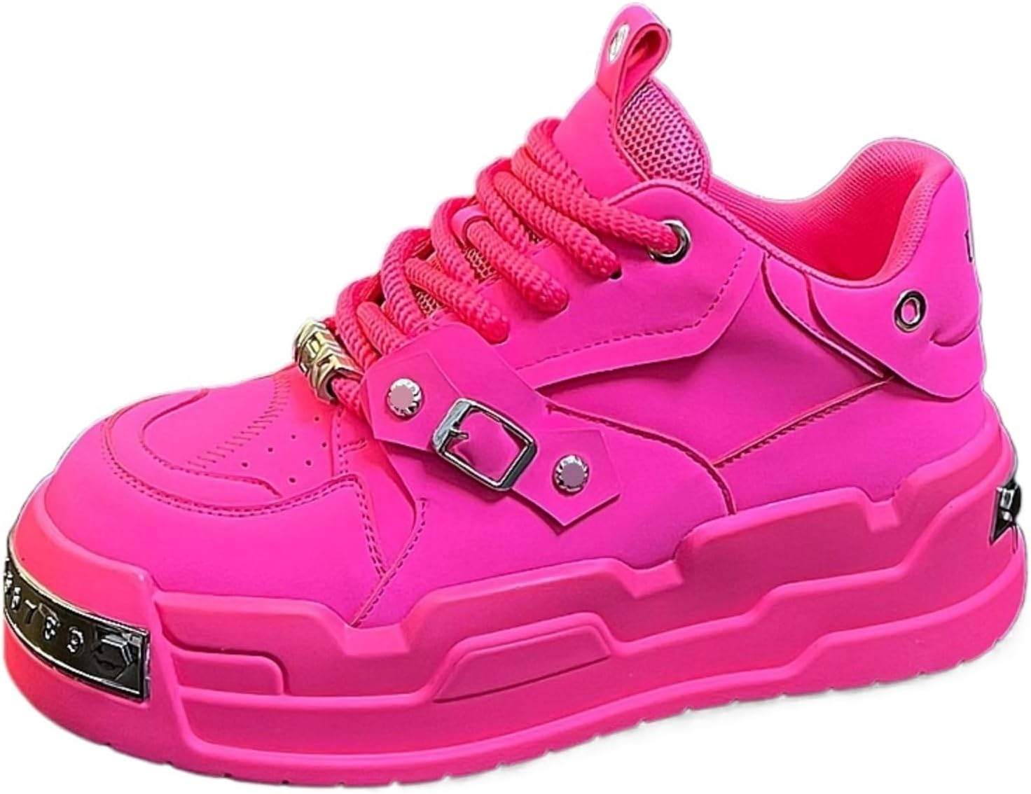 

Мужские повседневные кроссовки на платформе - модные кеды с толстой подошвой и дизайном, увеличивающим рост, для повседневной носки на улице Azttoztto, розовый