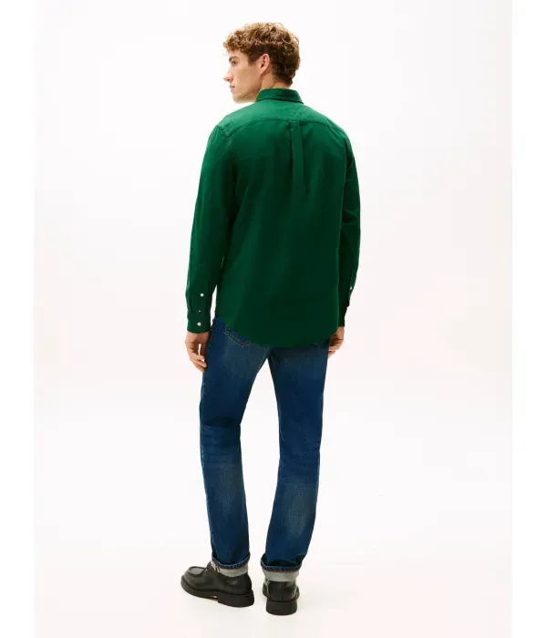 Рубашка regular fit Tommy Hilfiger, бутылочно-зеленый — фото 3