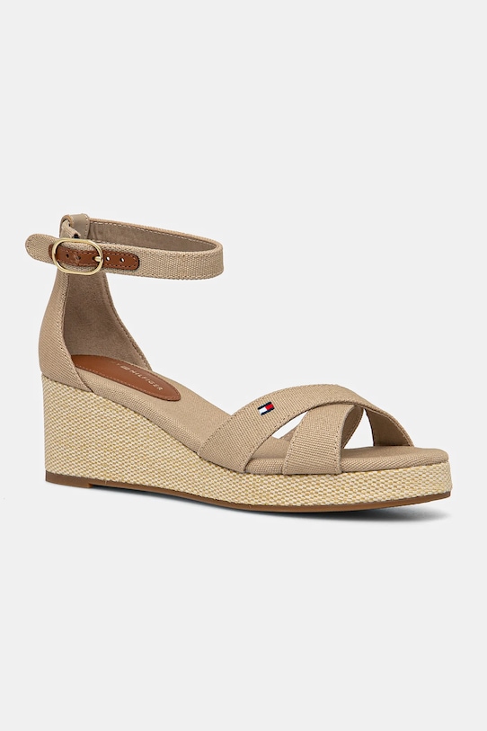 Сандалии Flag Criss-Cros Mid Wedge Espad Tommy Hilfiger, бежевый