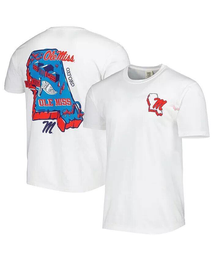 

Мужская белая футболка Ole Miss Rebels Hyperlocal Image One