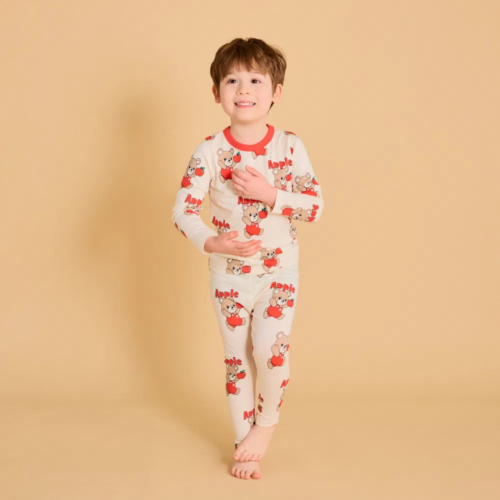 Детский облегающий домашний костюм Floral Apple Bear от Rototobebe