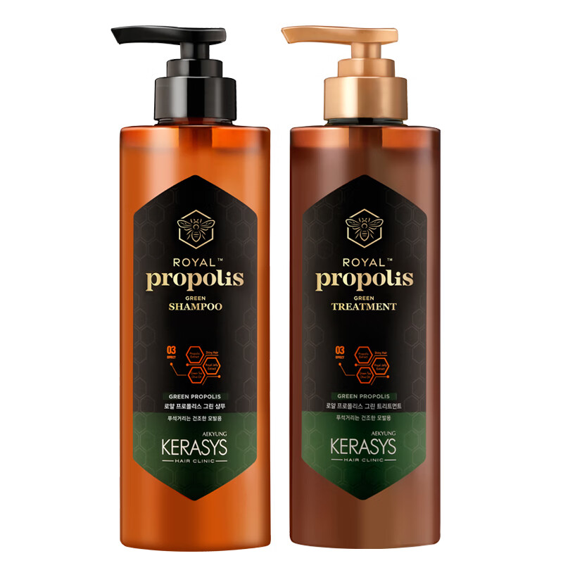 

Набор шампуня и кондиционера Bee Glue для ухода за волосами, разглаживающий, 500 мл*2 AEKYUNG KERASYS, зеленый propolis shampoo 500ml + conditioner 500ml