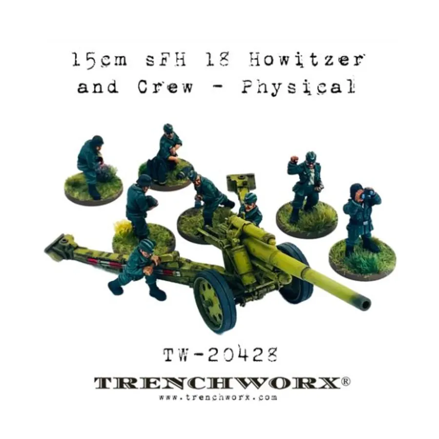 

Гаубица sFH 18 и экипаж, WWII - Germany (28mm) (Trenchworx)