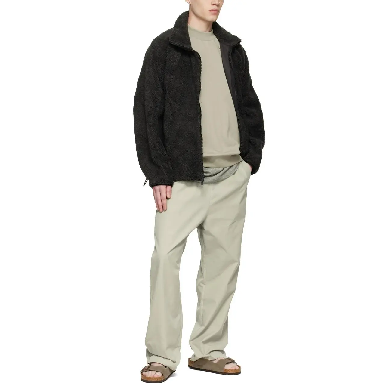 SS22 Повседневные брюки мужские зеленые Fear Of God Essentials, зеленый — фото 2