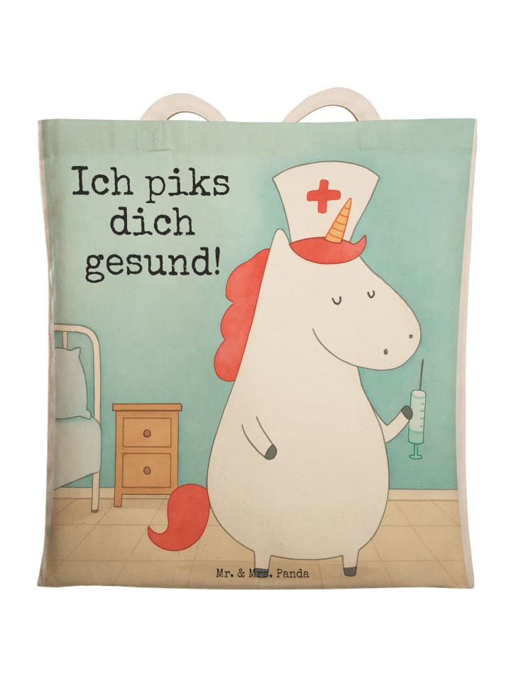 

Mr. & Mrs. Panda Сумка на завязках с изображением медсестры-единорога, белая