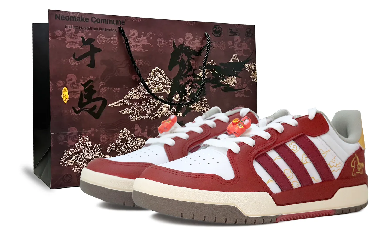 Adidas ENTRAP Red Horse Brings Prosperity, шоппер, год Лошади, CNY, новый китайский стиль