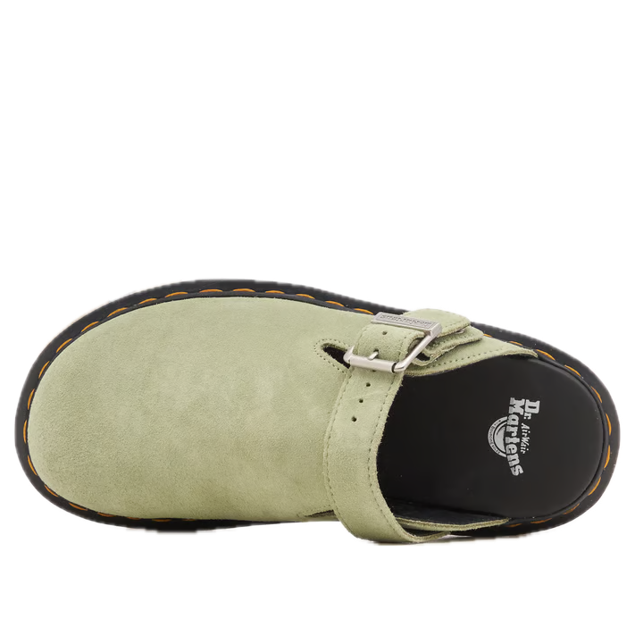 Сандалии Dr. Martens Zebzag Suede Casual Slingback Platform Mules 'Sage Green', зеленый — фото 4
