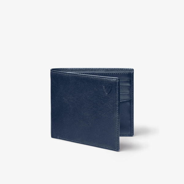 

Кожаный кошелек Billfold с логотипом Aspinal Of London, темно-синий