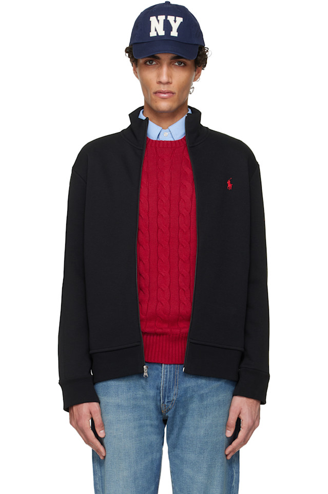 

Polo Ralph Lauren Черная трикотажная спортивная куртка с длинными рукавами