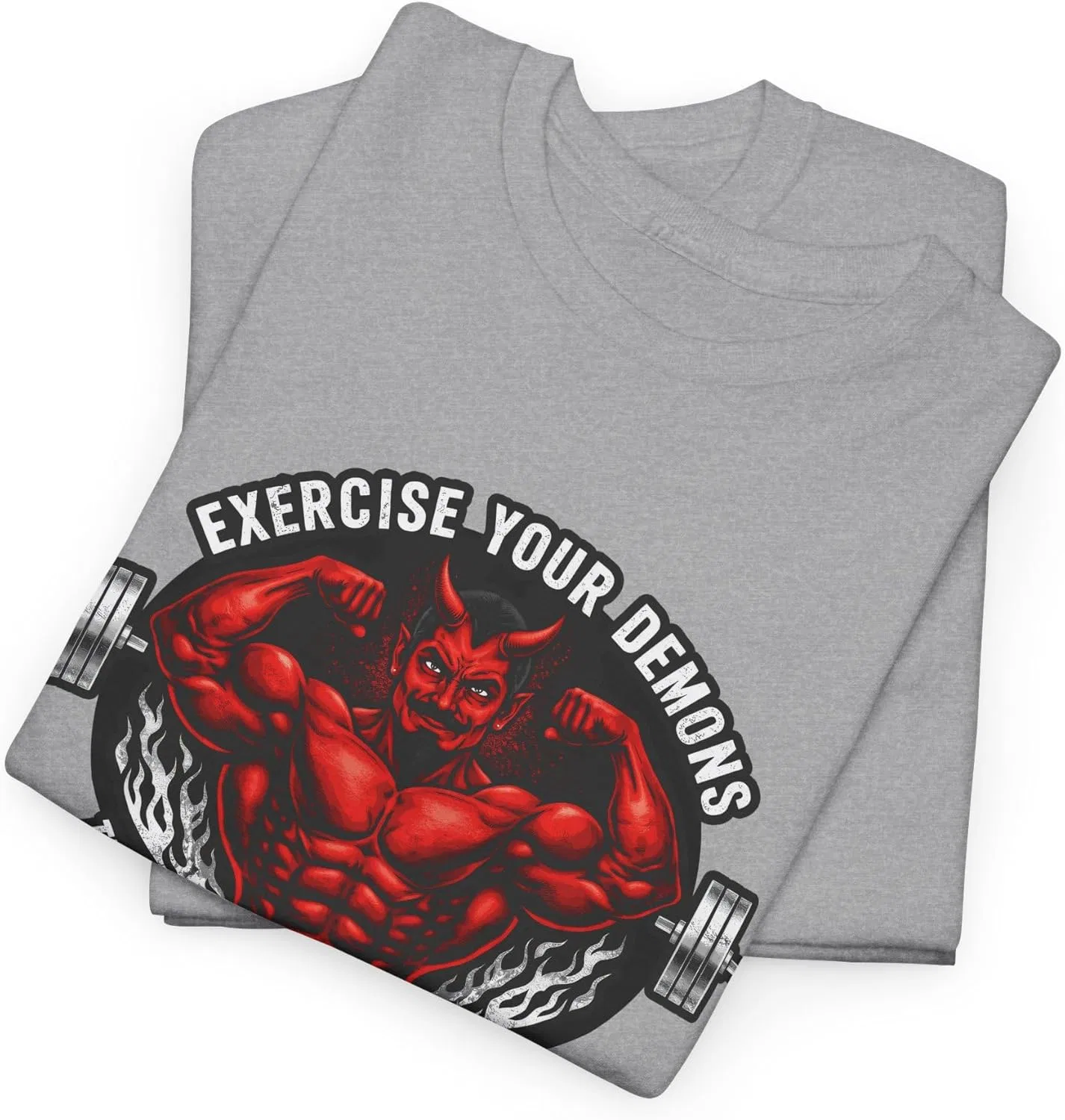 Футболка для тренировок, Bodybuilding Motivation, Sport Grey — фото 4