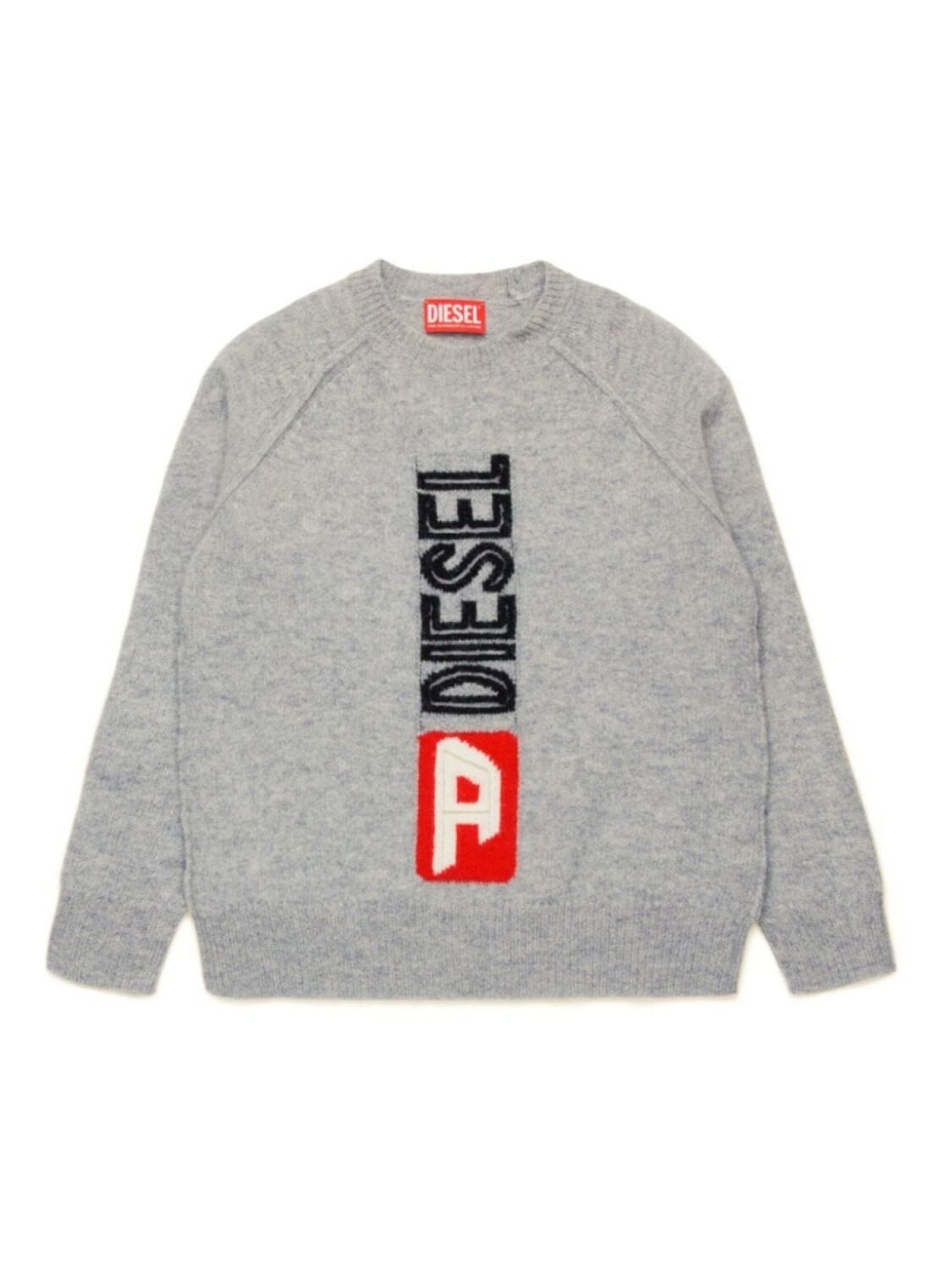 

Diesel Kids шерстяной джемпер с логотипом, серый