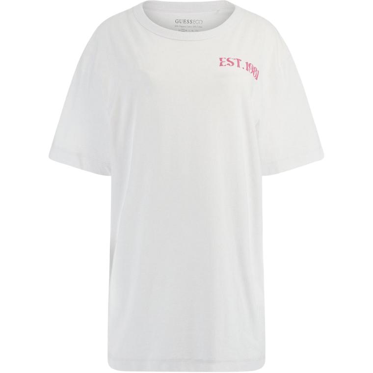 

GUESS Футболка Women's White с круглым вырезом, умеренно прямого кроя, Белый, GUESS Футболка Women's White с круглым вырезом, умеренно прямого кроя