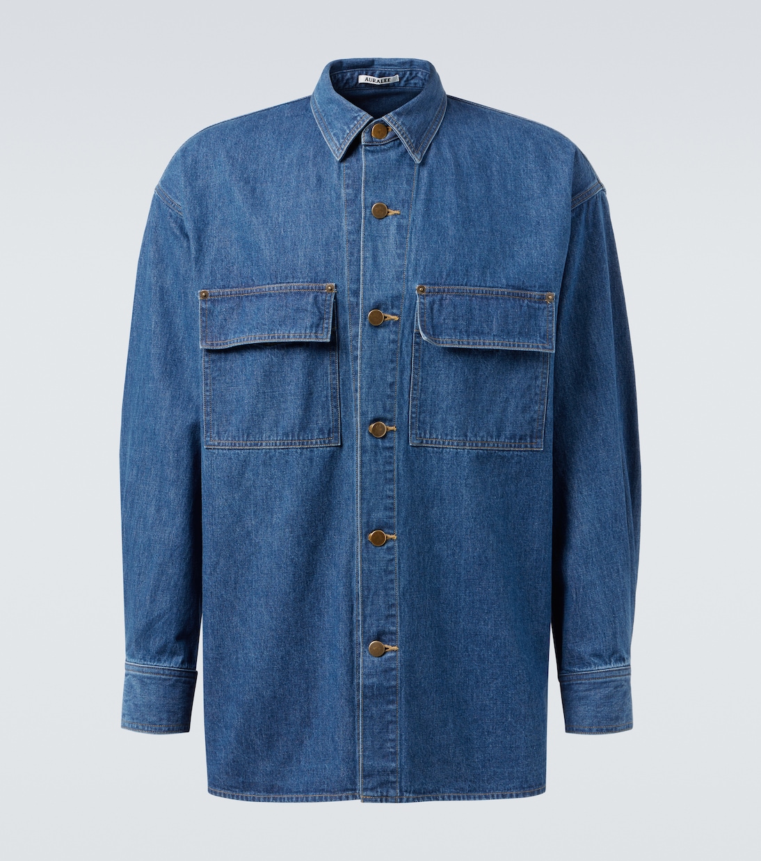 

Джинсовая рубашка Auralee, Midium Washed Indigo