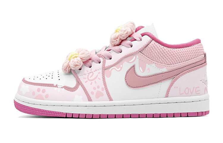 

Баскетбольные кроссовки Air 1 Vintage женские с низким верхом белого цвета Jordan, розовый
