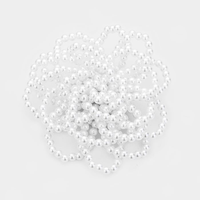 

Маленькая брошь-цветок с жемчужным кластером Fashnzfab, белый