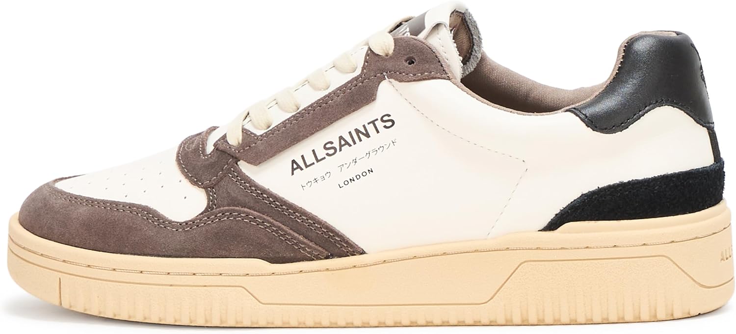Мужские кеды AllSaints Regan Low Top, белый/черный/серый — фото 2
