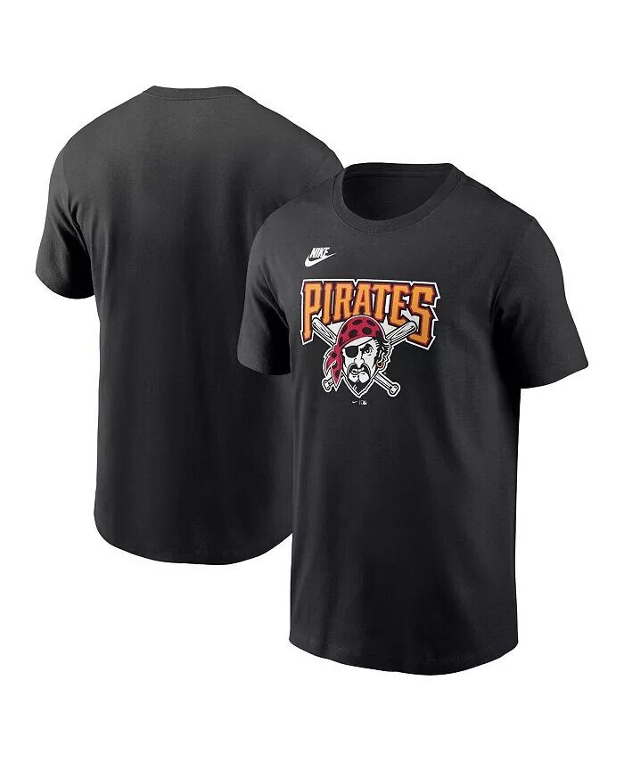 

Мужская черная футболка Pittsburgh Pirates Cooperstown Collection с логотипом команды Nike
