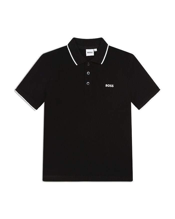 

Мальчиковая поло с коротким рукавом - для старших детей BOSS Kidswear, черный
