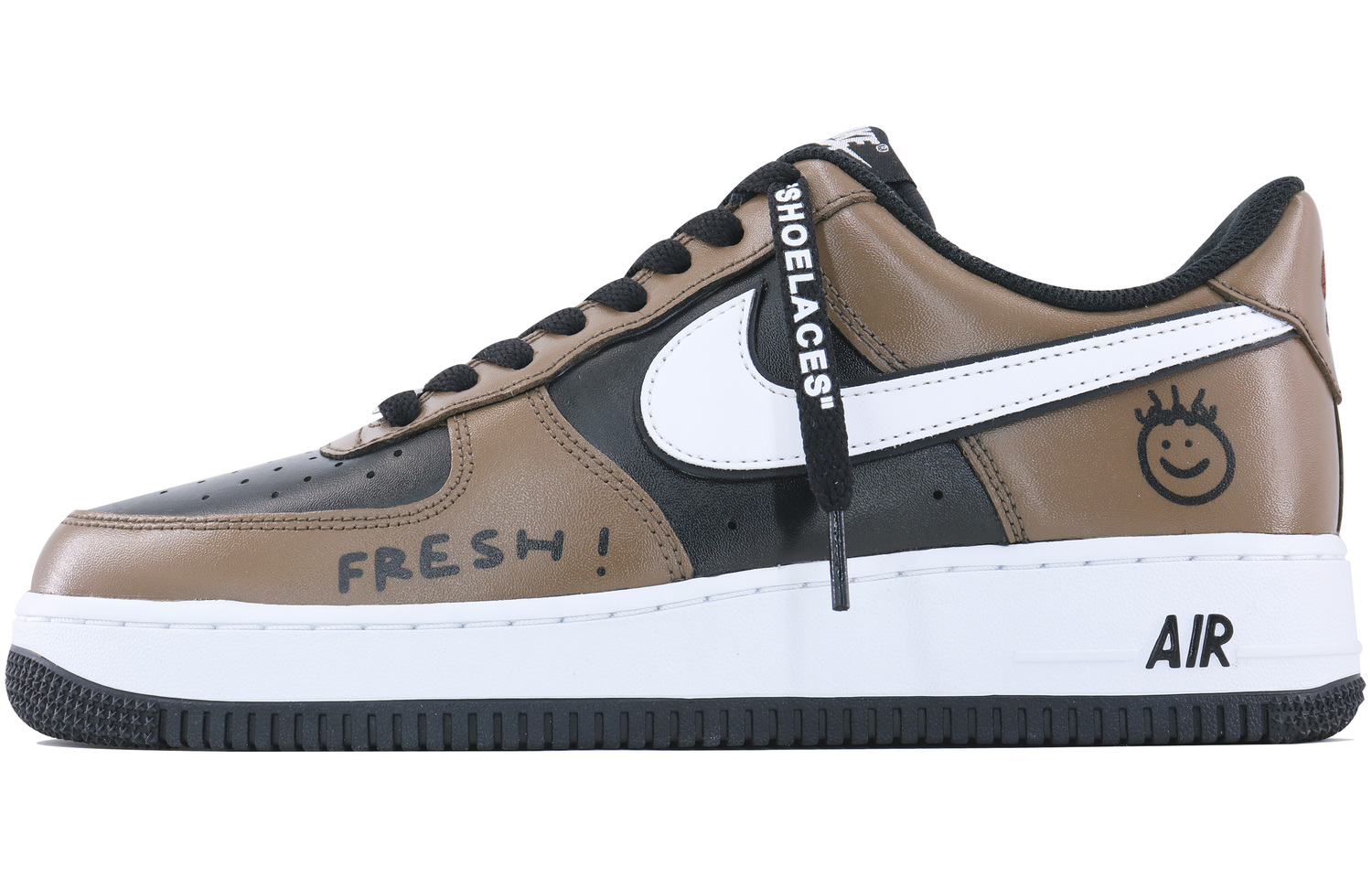 

Nike Кроссовки Air Force 1 'Panda' из износостойкой кожи, низкие, для скейтбординга, унисекс, черный и коричневый