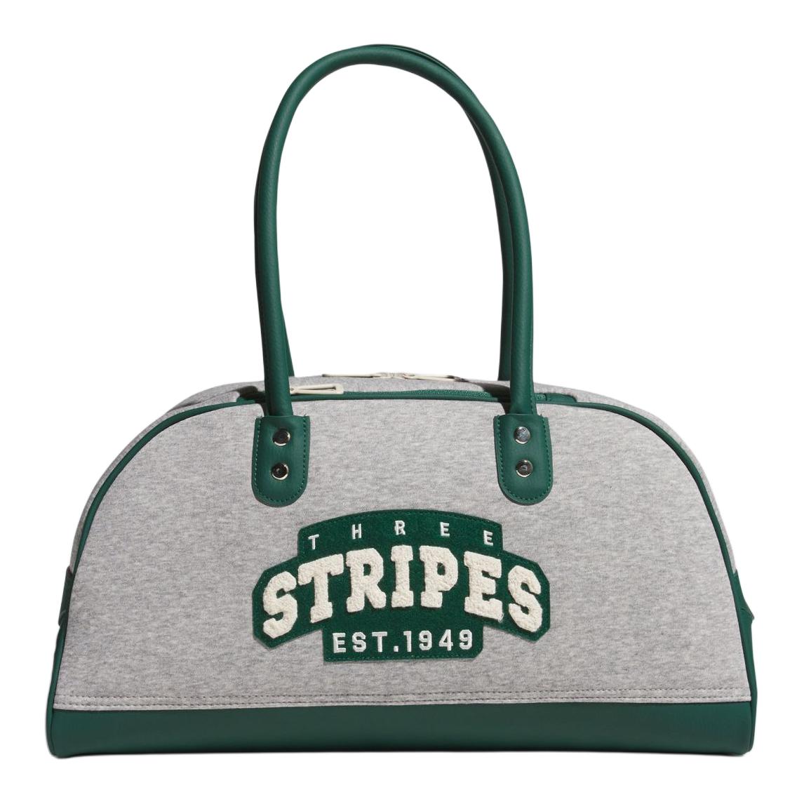 

Сумка-шоппер Adidas из смесового хлопка с переработанным полиэстером унисекс среднего размера цвета хизер серый и зеленый