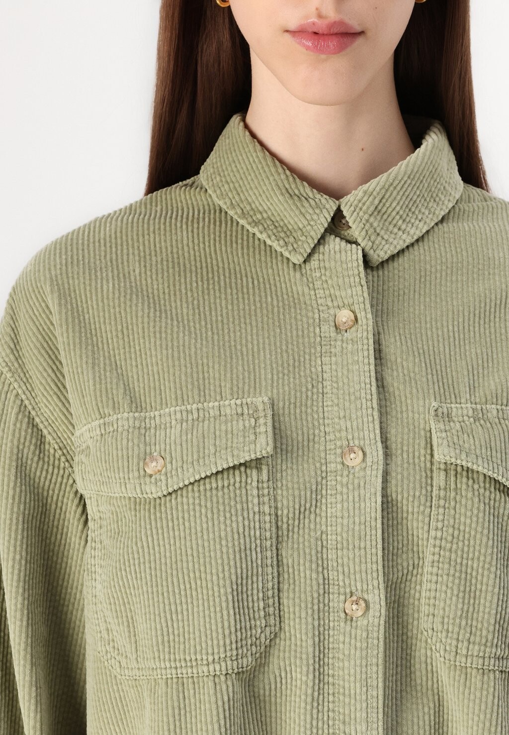 

Блузка на пуговицах CORE SHACKET American Eagle, серо-коричневый